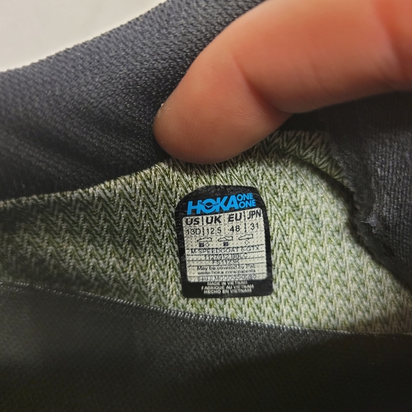 HOKA GORE-TEX Black and Gray Speedgoat 5 Running Shoes Mens Size 13D - Picture 4 of 7